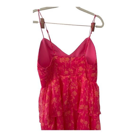 Amanda Uprichard Thaddea Dress Tiered Floral Summer Party Formal Maxi Sz L - Picture 8 of 16